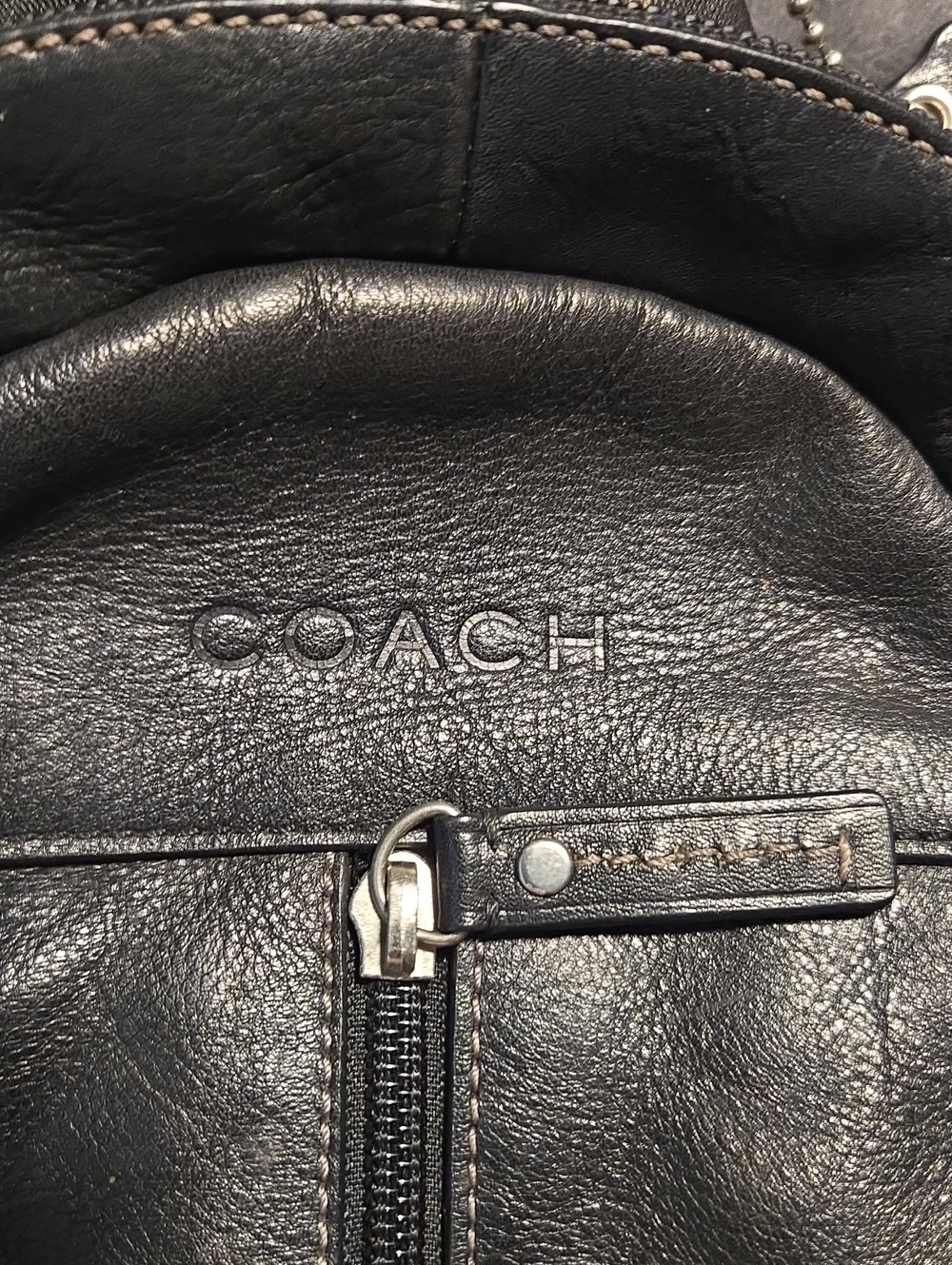 Coach-Heritage Leather Sling Bag Backpack - Picture 3 of 14